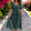 Rosalind - Floral Loose-Fit Deep V-Neck Dress