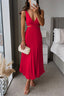 Rhiannon - High Waist V-Neck Long Maxi Dress