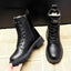 Amelie - Black leather winter boots
