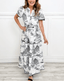 Solene - Boho Chic V-Neck Floral Maxi Dress