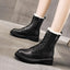 Amelie - Black leather winter boots