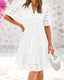 Vanda™| Chic Lace Ruffle Dress