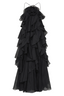 Nephele - Long Halter Ruffle Cocktail Dress
