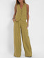 Aira™ - Buttoned Vest & Wide-Leg Trousers Set
